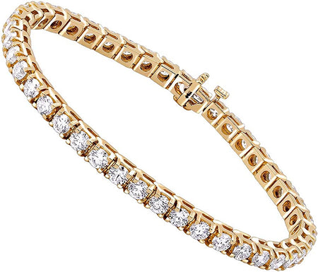 1.00 Carat Real Diamond Circle Link Tennis Bracelet (J, I3) Rhodium Plated over Sterling Silver Illusion Set Miracle Plate Wedding Fashion Jewelry| by  (White, Yellow, Rose Gold Tone)