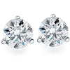 1 Carat Solitaire Diamond Stud Earrings round Brilliant Shape 3 Prong Screw Back (J-K Color, VS2-SI1 Clarity)