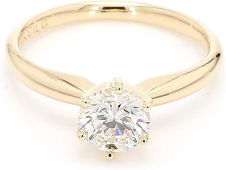 0.50Ct Engagement Ring 14K Yellow Gold Lab-Grown Diamond Solitaire Wedding (I-J Color, VS2-SI1 Clarity)