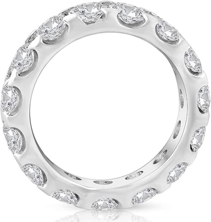 5 Ct Moissanite Eternity Ring in 10K White, Yellow, or Rose Gold (F-G,VVS2)