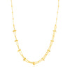 14k Yellow Gold Beaded U Link Chain Necklace