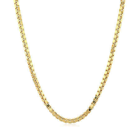 2.0mm Semi Solid Box Chain - 14k Yellow Gold