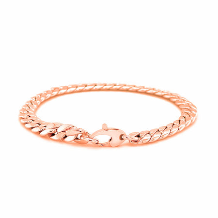 Cuban Link Bracelet - 14K Rose Gold