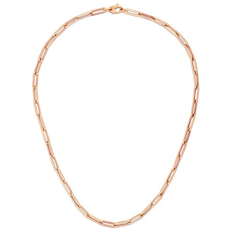 (4.2 mm) Bold Paperclip Chain - 14K Rose Gold