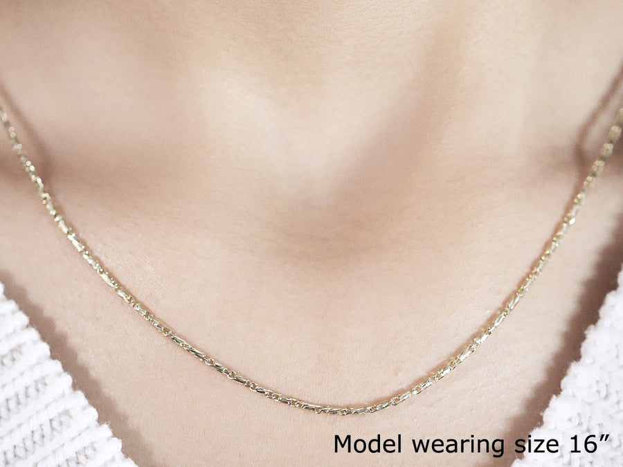 Diamond Cut Fancy Links Pendant Chain in Yellow Gold (1.50 mm)