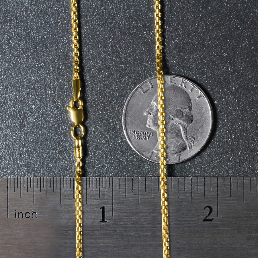 14k Yellow Gold Round Box Chain (1.8 mm)