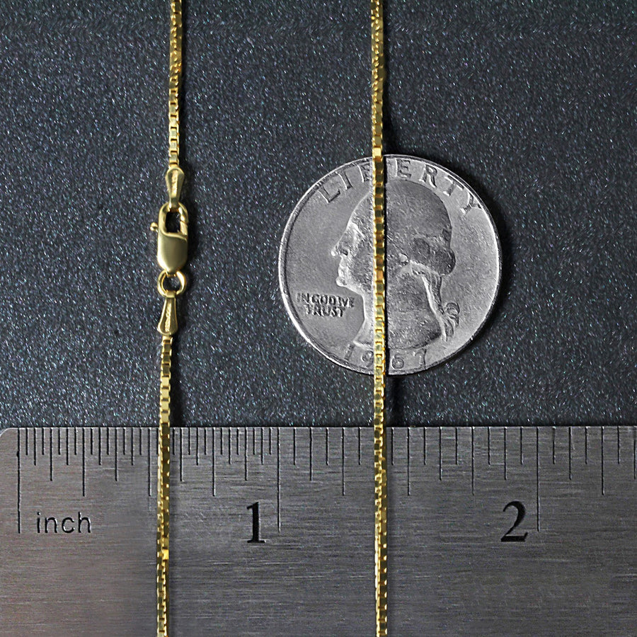 14k Yellow Gold Classic Box Chain (1.1 mm)