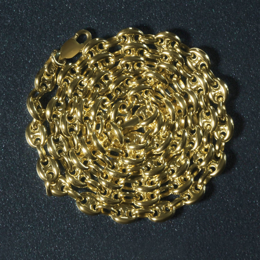 14k Yellow Gold Puffed Mariner Link Chain (4.70 mm)