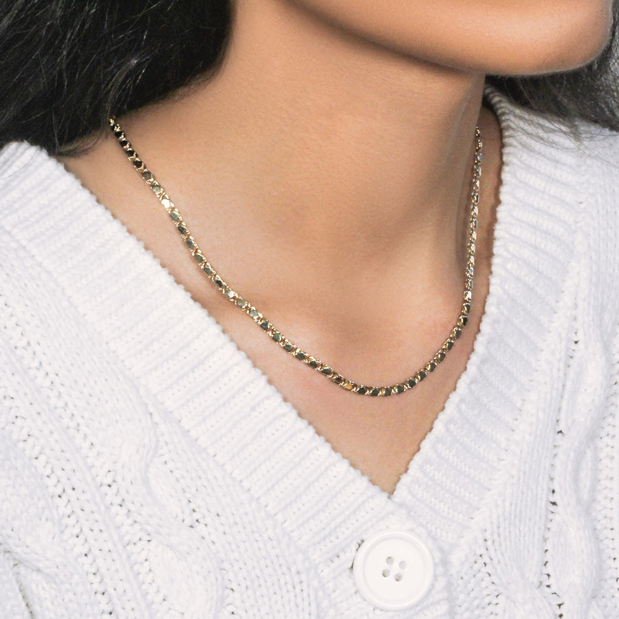 14k Yellow Gold Heart Chain (3.20 mm)