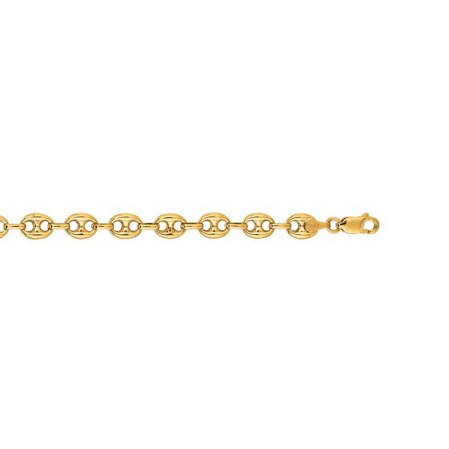 14k Yellow Gold Puffed Mariner Link Chain (6.80 mm)
