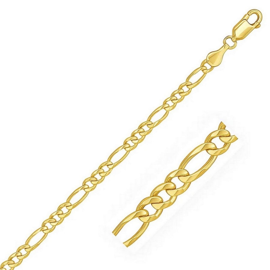 14k Yellow Gold Solid Figaro Chain (6.00 mm)