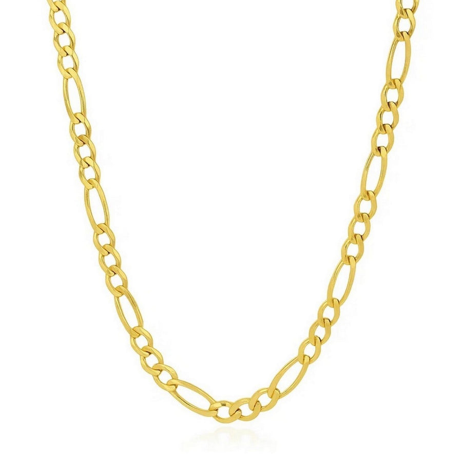 14k Yellow Gold Solid Figaro Chain (6.00 mm)