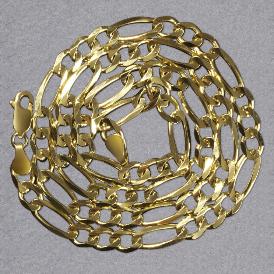 14k Yellow Gold Solid Figaro Chain (6.00 mm)
