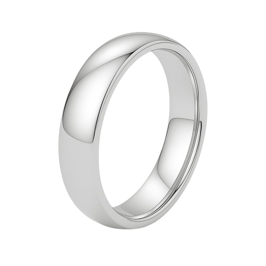 14k White Gold Comfort Fit Wedding Band(5.00 mm)