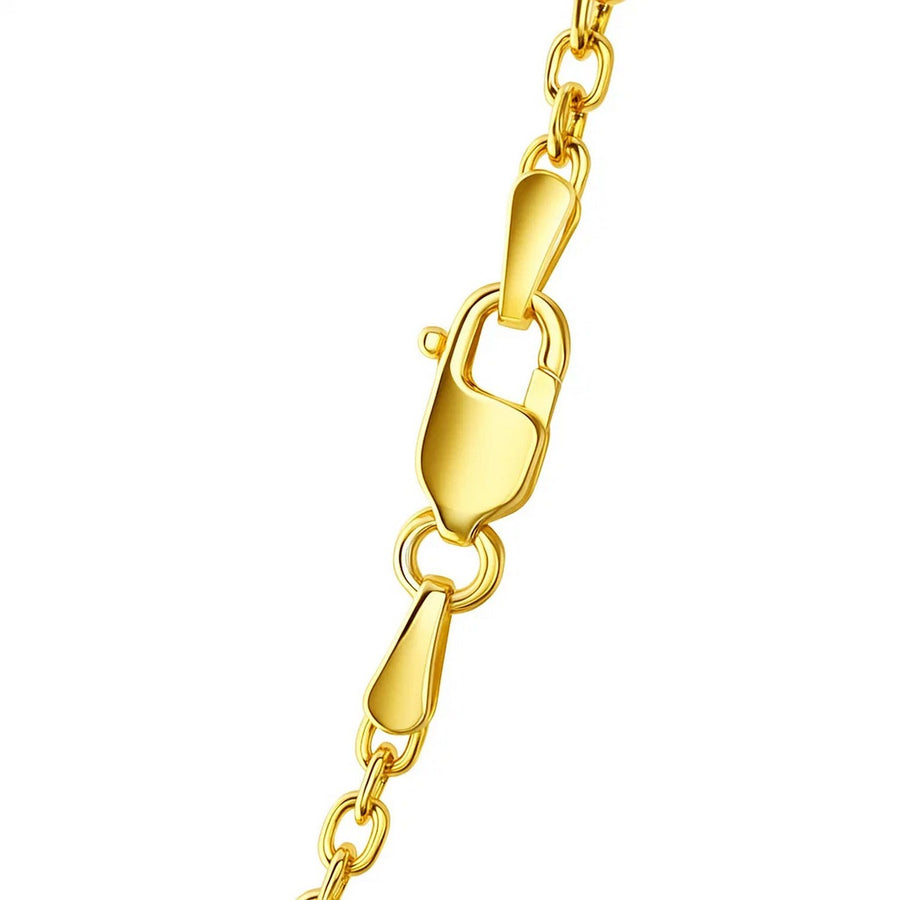14k Yellow Gold Diamond Cut Cable Link Chain (2.20 mm)