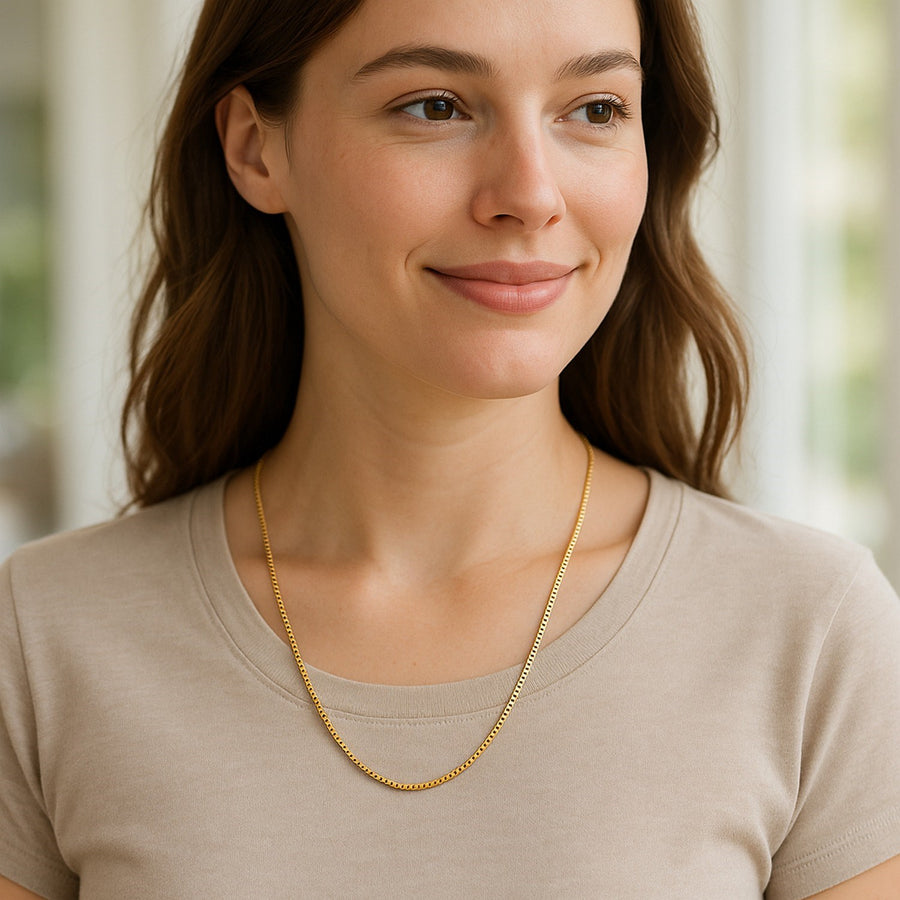 14k Yellow Gold Classic Box Chain (1.4 mm)