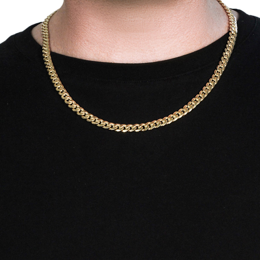 10k Yellow Gold Light Miami Cuban Chain (7.00 mm)