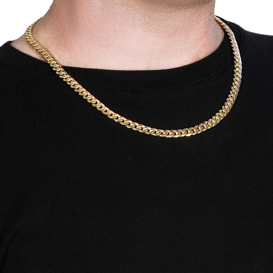 10k Yellow Gold Light Miami Cuban Chain (7.00 mm)
