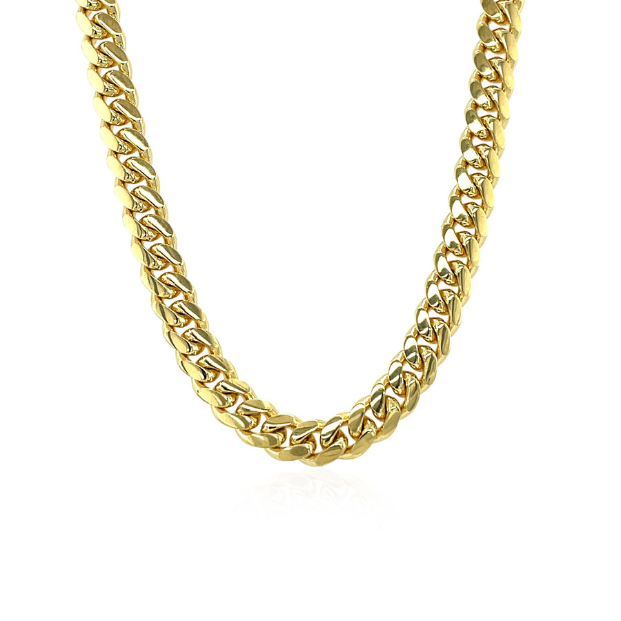 14k Yellow Gold Classic Miami Cuban Solid Chain (5.00 mm)