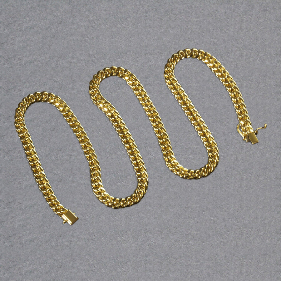 14k Yellow Gold Semi Solid Miami Cuban Chain (6.10 mm)