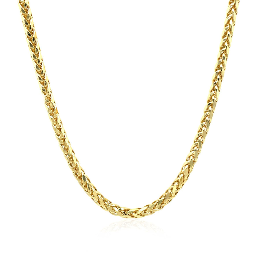 14k Yellow Gold Lite Diamond Cut Round Franco Chain (2.70 mm)