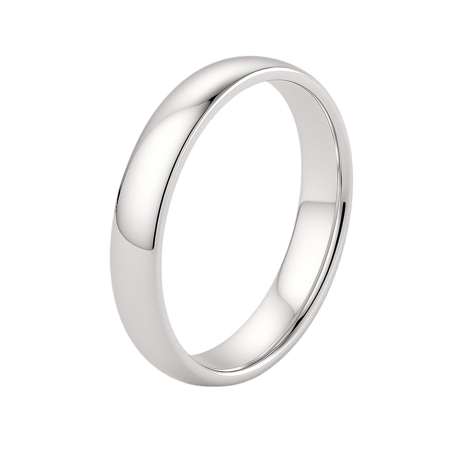 14k White Gold Comfort Fit Wedding Band(4.00 mm)