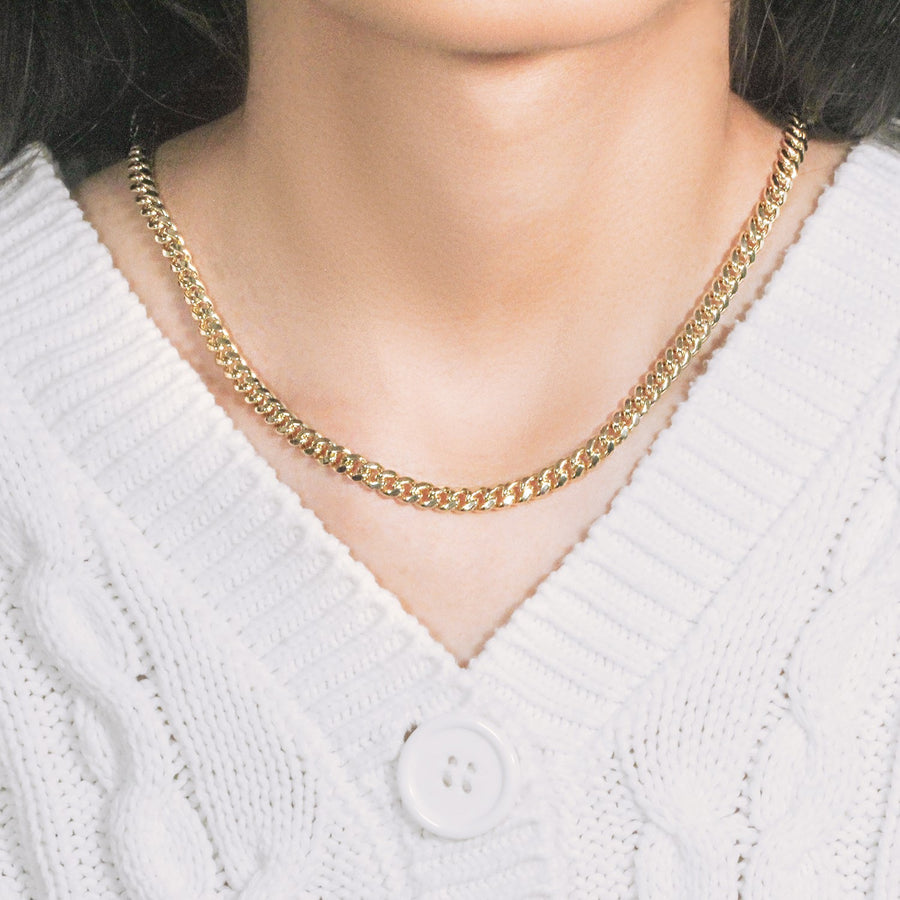 14k Yellow Gold Semi Solid Miami Cuban Chain (5.00 mm)