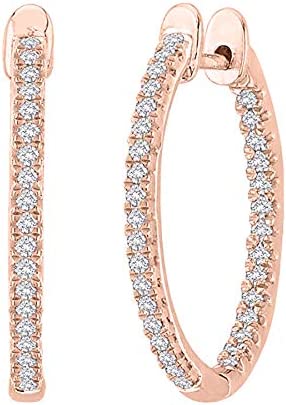 1-5 Carat Total Weight inside Out Diamond Hoop Earrings Value Collection