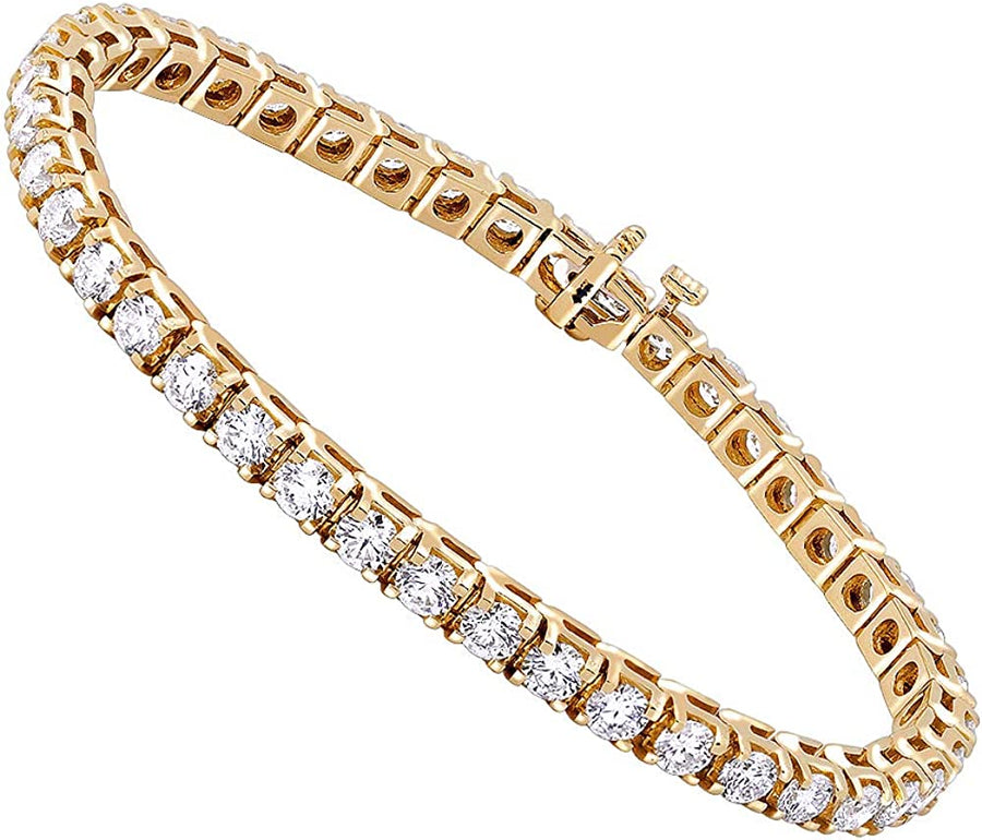 1.00 Carat Real Diamond Circle Link Tennis Bracelet (J, I3) Rhodium Plated over Sterling Silver Illusion Set Miracle Plate Wedding Fashion Jewelry| by  (White, Yellow, Rose Gold Tone)
