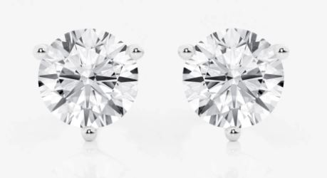 1.5 Carat Solitaire Diamond Stud Earrings round Brilliant Shape 3 Prong Screw Back (I-J Color, VS1-VS2 Clarity)