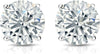 1/4 to 1 Cttw VS2-SI1 Certified Diamond Stud Earrings 14K White Gold Screw Backs