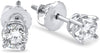 14K White or Yellow Gold 1/2 Ct T.W. Screw Back Natural Diamond Studs Round-Cut Women'S Earrings