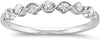 1/4 Cttw, 10K White Gold 7-Stone round Diamond Bridal Wedding Band Ring (1/4 Cttw, I-J, I2)