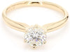 0.50Ct Engagement Ring 14K Yellow Gold Lab-Grown Diamond Solitaire Wedding (I-J Color, VS2-SI1 Clarity)