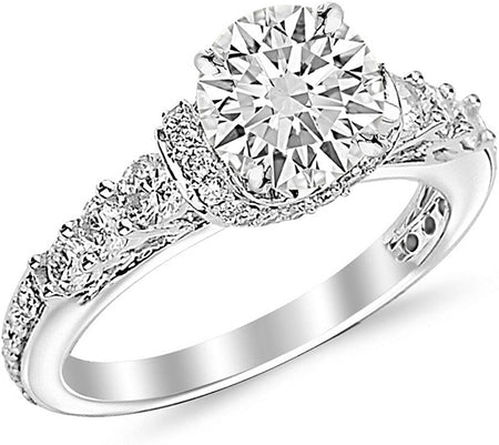 2 Carat round Cut Designer Four Prong round Diamond Engagement Ring (I-J Color, SI2 Clarity)