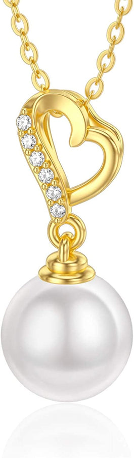 14K Solid Gold Heart Necklace Heart Key Pendant Necklace Moissanite Necklaces for Women Dainty Pendant Necklace Yellow Gold 18