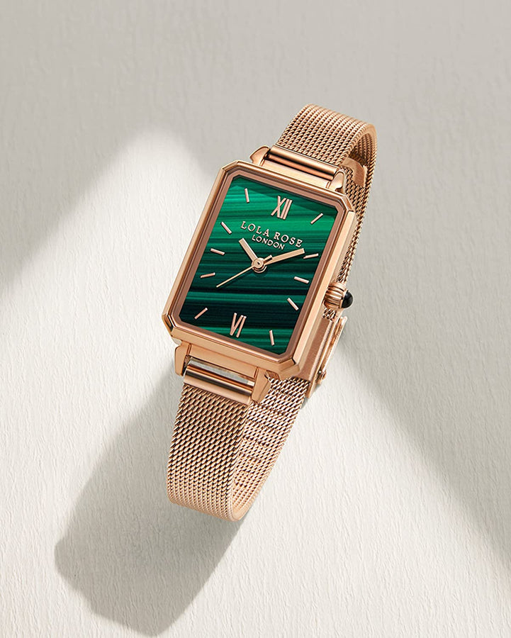 Classic Women'S Watch with Gemstone Inspiration, Ladies Rose Gold Stainless Steel Strap Watch, Classic Gift for Women