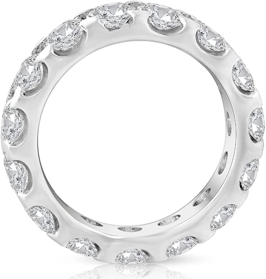 5 Ct Moissanite Eternity Ring in 10K White, Yellow, or Rose Gold (F-G,VVS2)