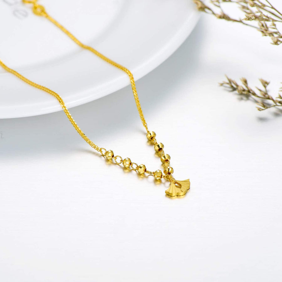 18K Solid Gold Bracelet for Women, Dainty Real Gold Beads Ball Adjustable Chain Bracelet Fine Jewelry Anniversary Christmas Gift for Her, Wife, Mom, Girls, 6.5