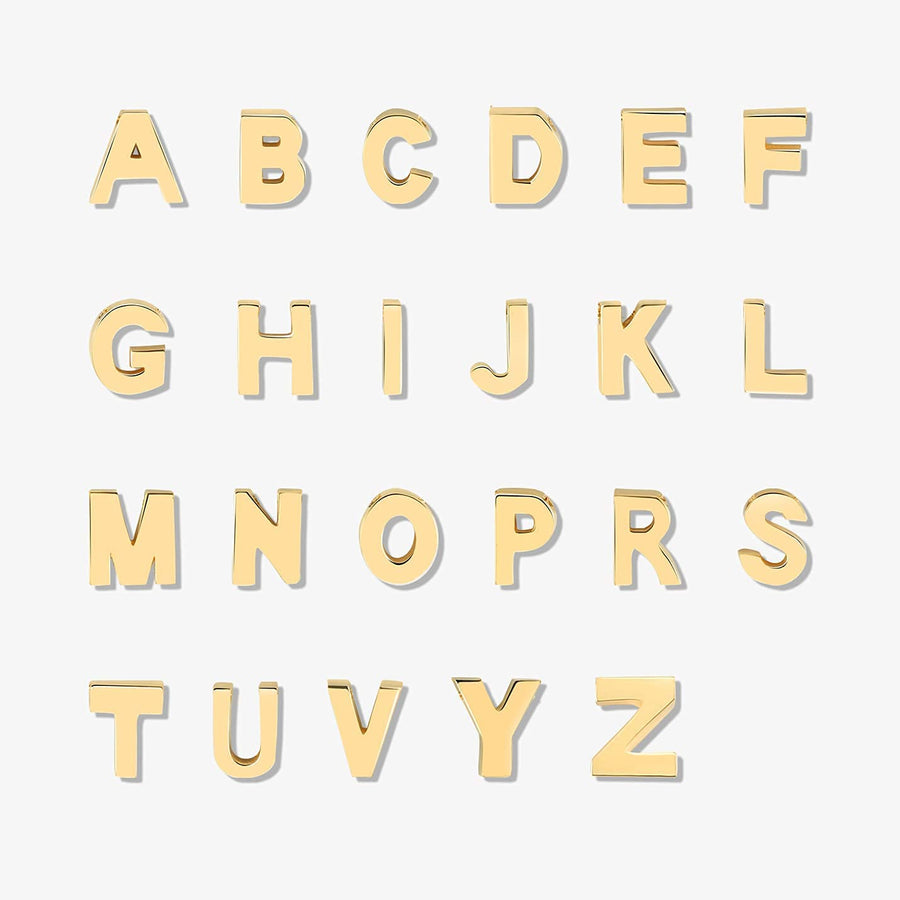 14K Solid Gold Initial Necklace | 14K Yellow Gold Simple Letter Necklaces for Women | Alphabet Pendant Necklace | Dainty 14K Gold Personalized Jewelry | Gifts for Birthday, 18
