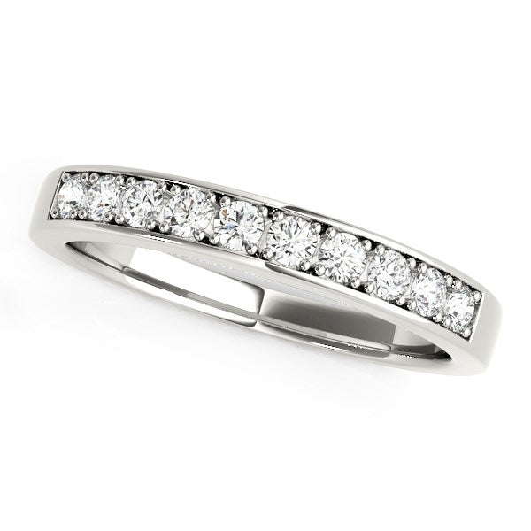 (1/4 cttw) Classic Diamond Wedding Band - 14k White Gold