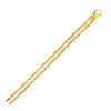 14k Two-Tone Gold Men's Bracelet with S Style Bar Links