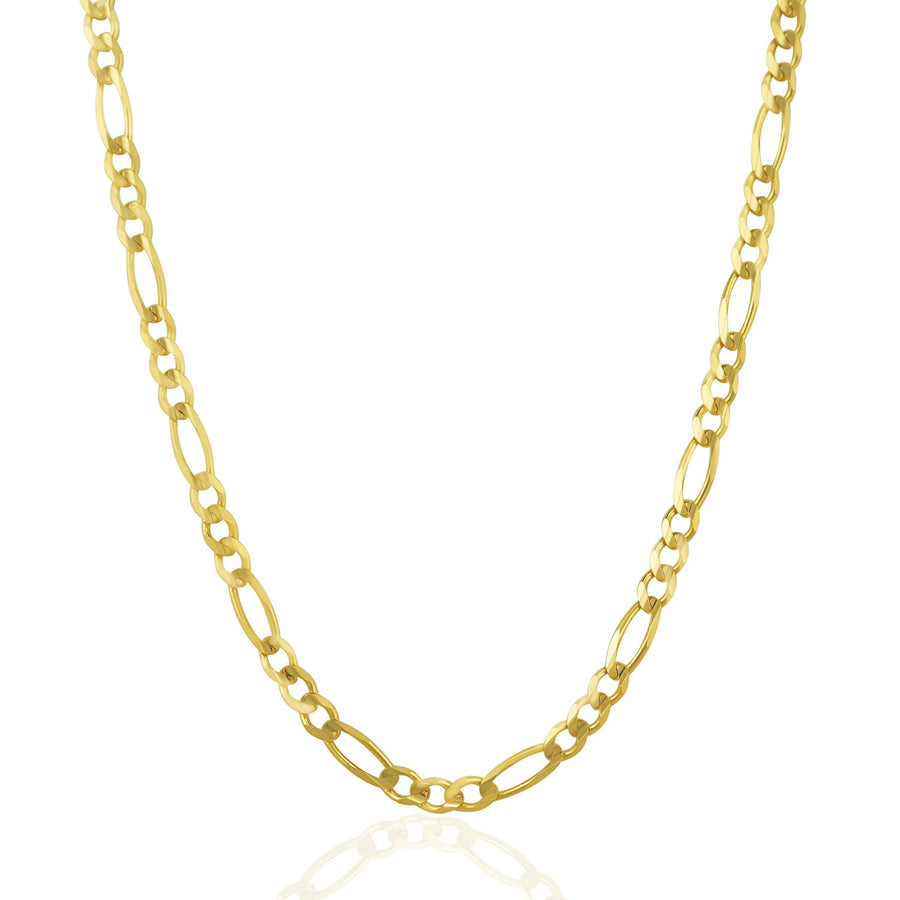 4.5mm Solid Figaro Chain - 14k Yellow Gold