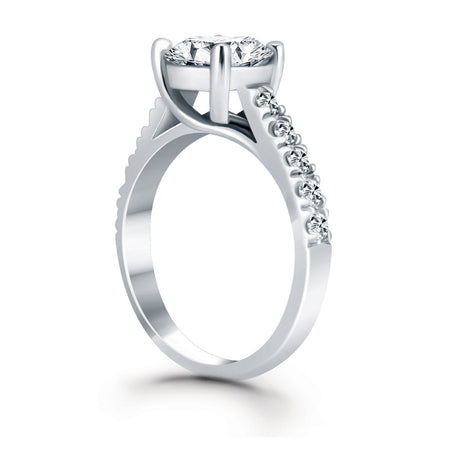 Trellis Diamond Engagement Ring - 14k White Gold