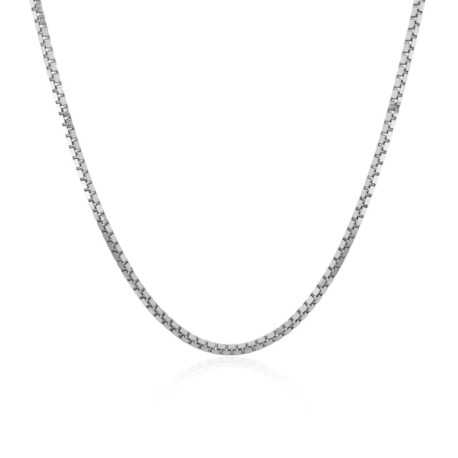 Classic Box Chain 1.4mm - 14k White Gold