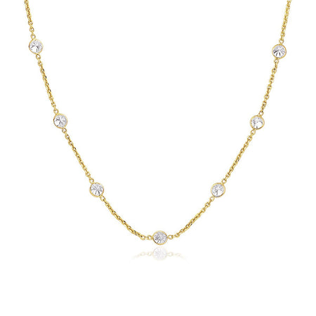 14k Yellow Gold CZ By the Yard Long Links