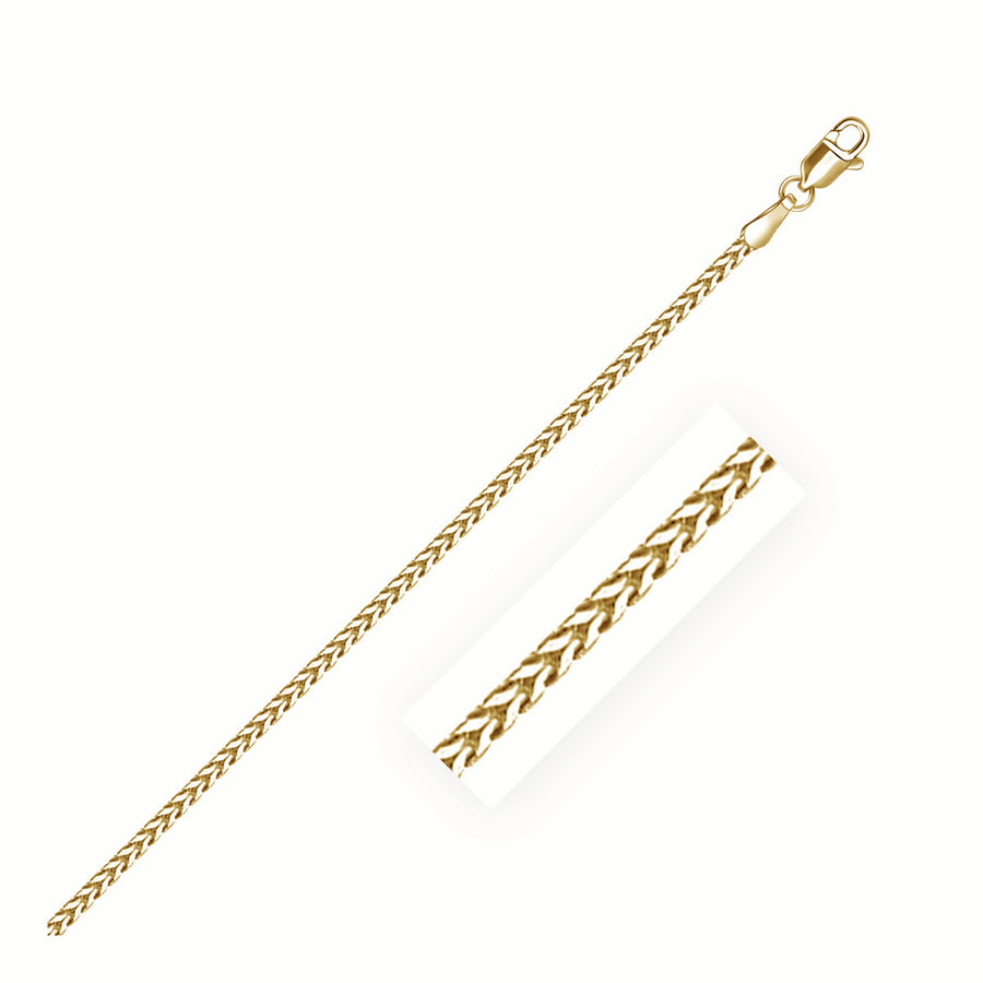 1.8mm Franco Chain - 14k Yellow Gold