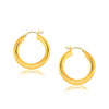 14k Yellow Gold Polished Hoop Earrings (30 mm)