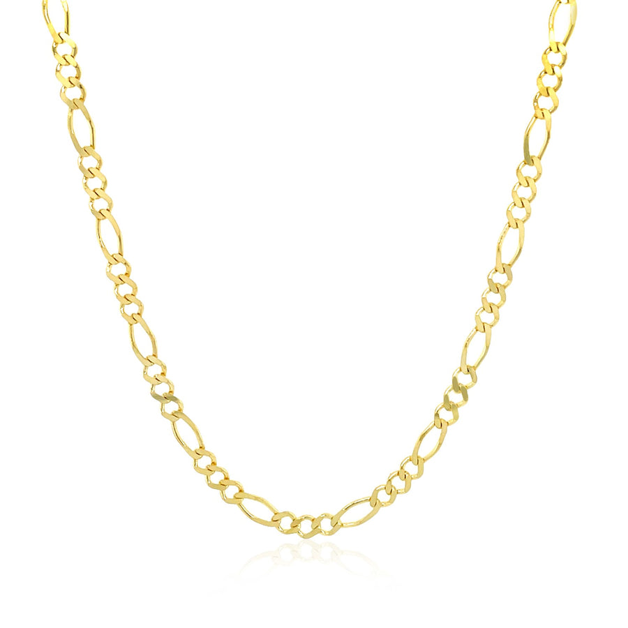 2.8mm Solid Figaro Chain - 14k Yellow Gold