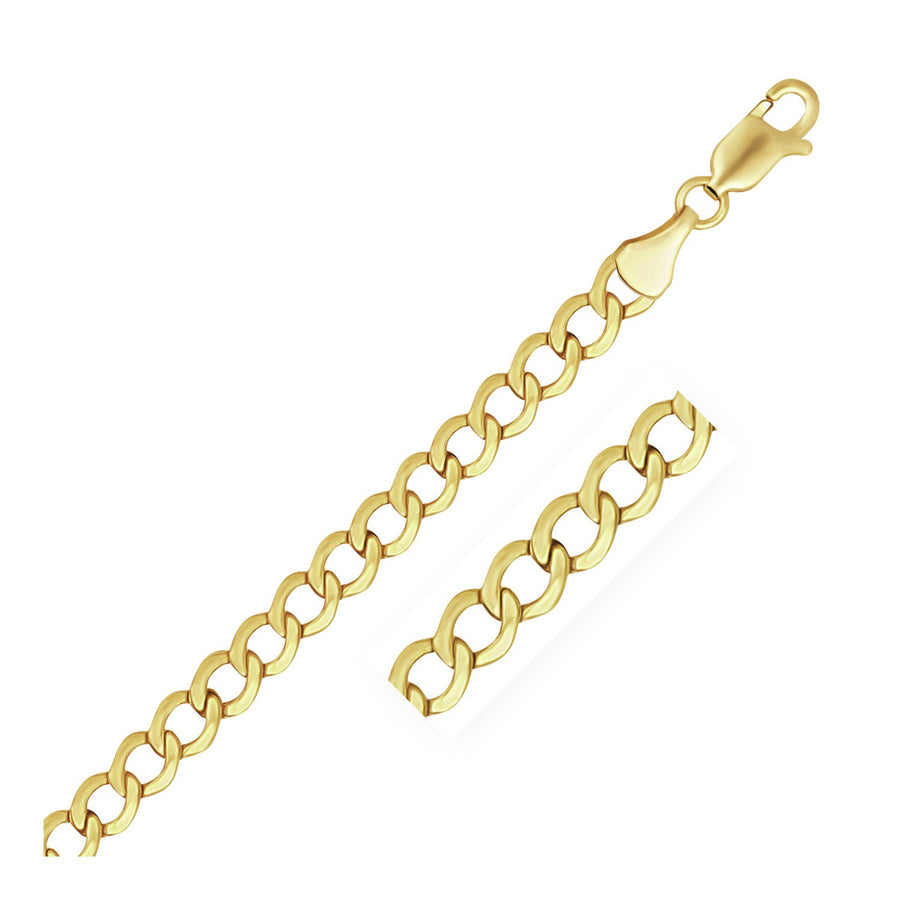5.3mm Curb Chain - 14k Yellow Gold